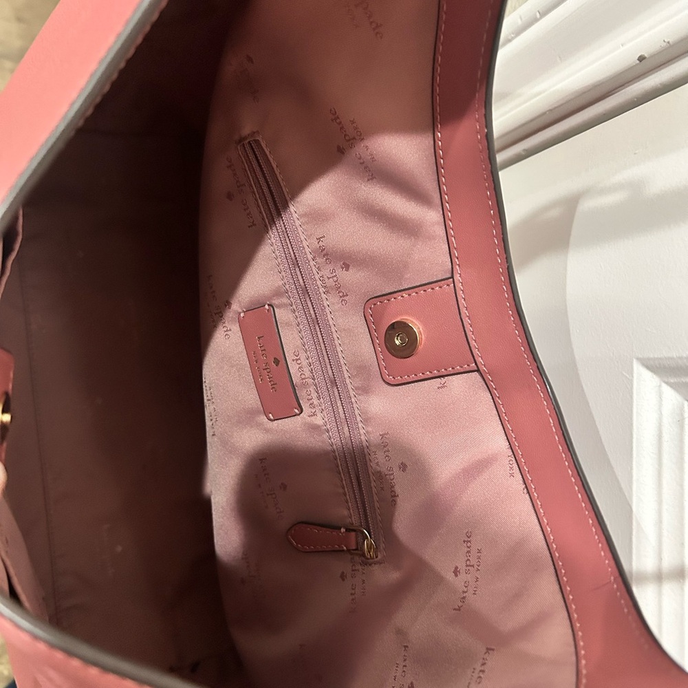 kate spade Rose Pink Pebbled Leather Shoulder Hobo Bag - Picture 4 of 4